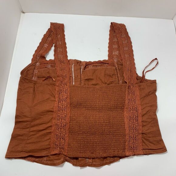 Free People Lace Tank Top Size Large Womens - Picture 5 of 9